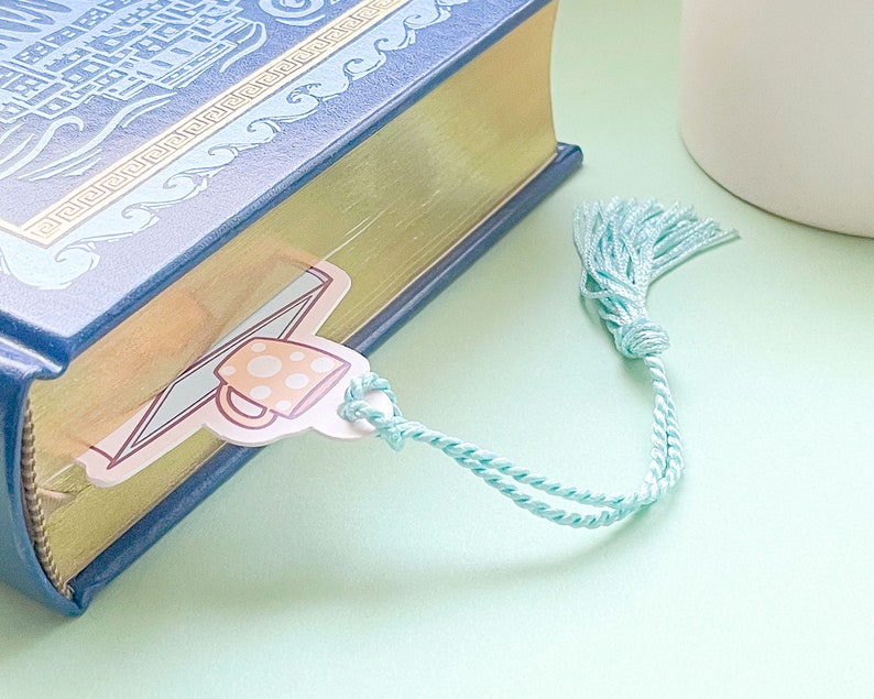 Sagely Green Stack of Books Reading Tracker Bookmark With Green Tassel image 6