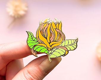 Magnolia Champaca Flower Botanical Enamel Pin