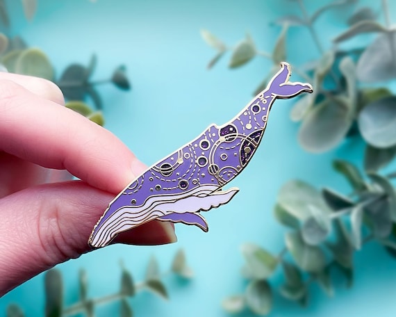 Orbital Humpback Space Whale Enamel Pin