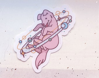 Cosmic Dog Clear Vinyl Sticker