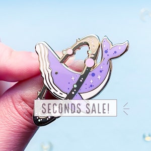 SECONDS SALE Cosmic Whale Enamel Pin