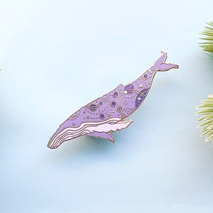 Orbital Humpback Space Whale Enamel Pin - Etsy