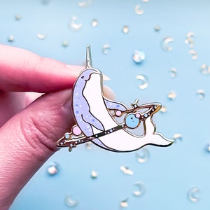 Cosmic Narwhal Enamel Pin