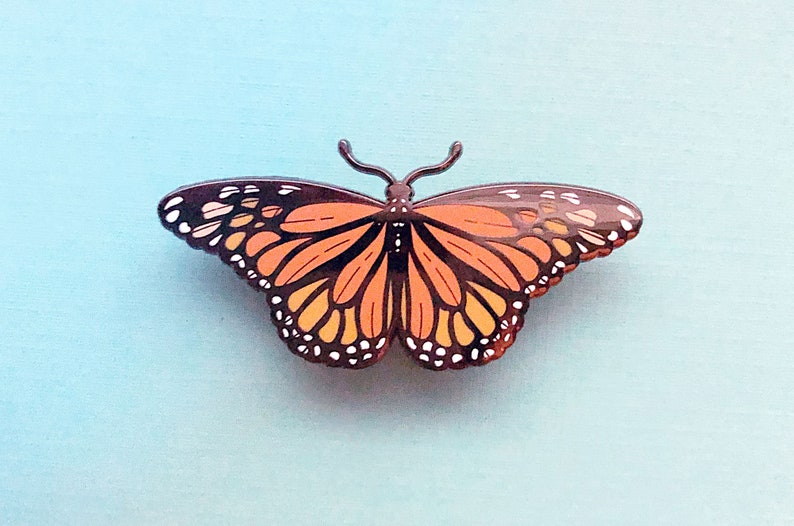 Monarch Butterfly Enamel Pin image 4