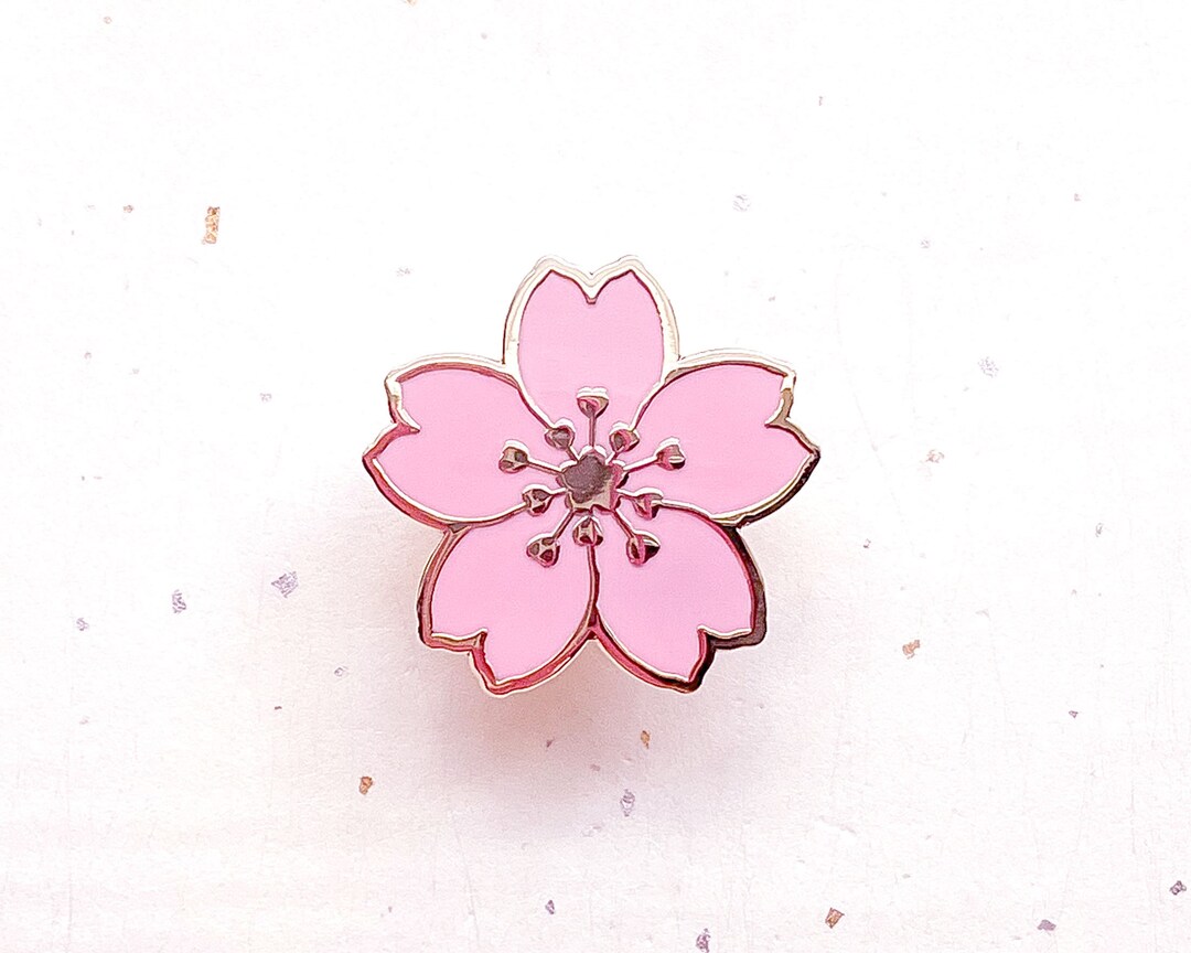 Mini Sakura Cherry Blossom Enamel Pin - Etsy UK