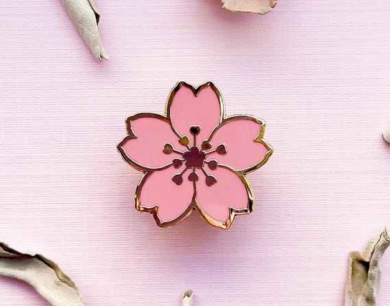Mini Sakura Cherry Blossom Enamel Pin - Etsy