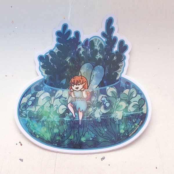 Fairy Terrarium Bowl Vinyl Sticker