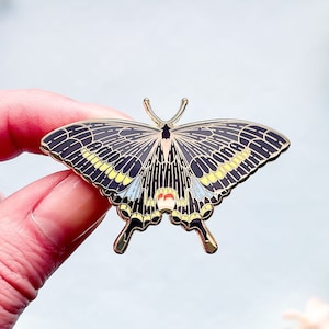 Paris Peacock Butterfly Enamel Pin