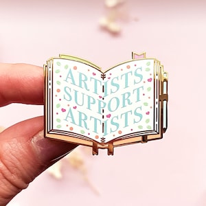 Artists Support Artists Sketchbook Enamel Pin