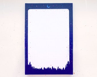 Forest at Night Dotted Grid Notepad