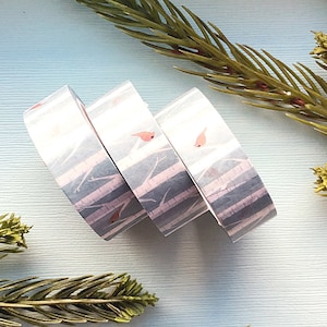 Birch Trees and Cardinals Washi Tape image 2