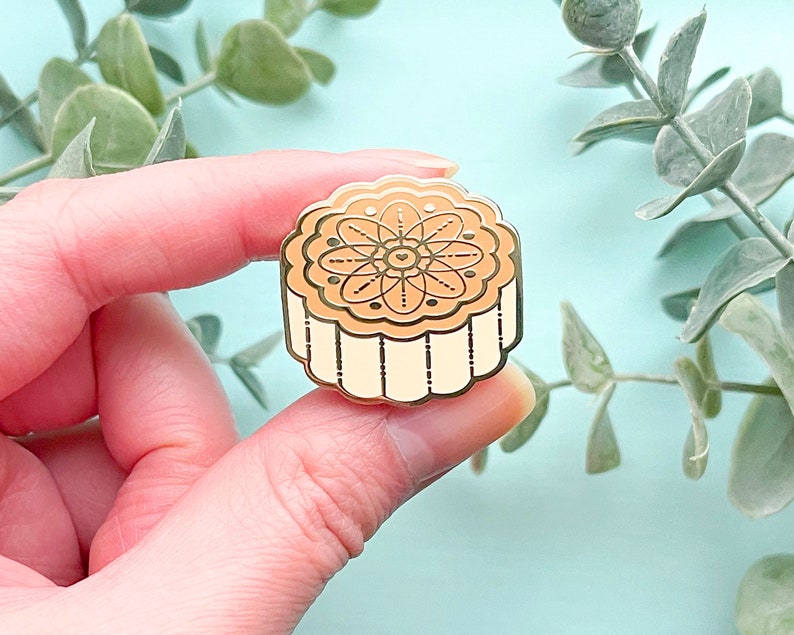 Starry Mooncake Autumn Festival Pastry Enamel Pin zdjęcie 6