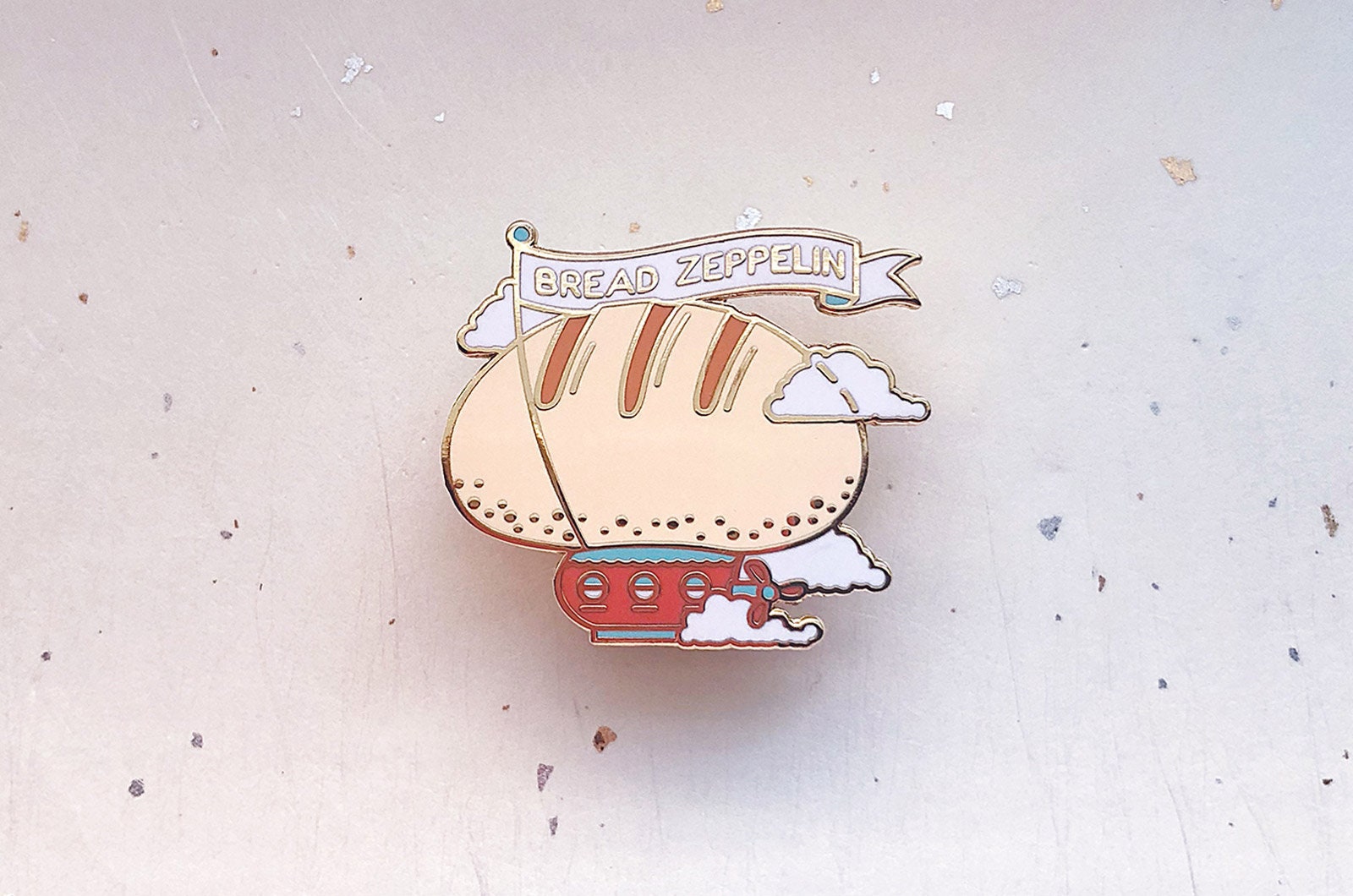 Bread Zeppelin Enamel Pin Etsy