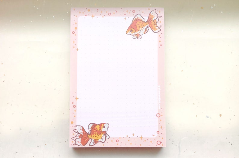 Starry Goldfish Dotted Grid Notepad image 1