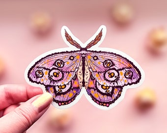 Fantasy Moth Clear Vinyl Sticker