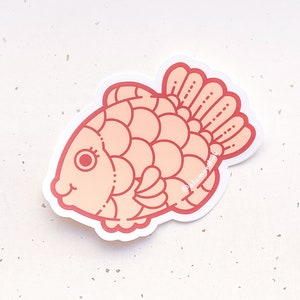 Taiyaki Fish Pastry Clear Vinyl Sticker