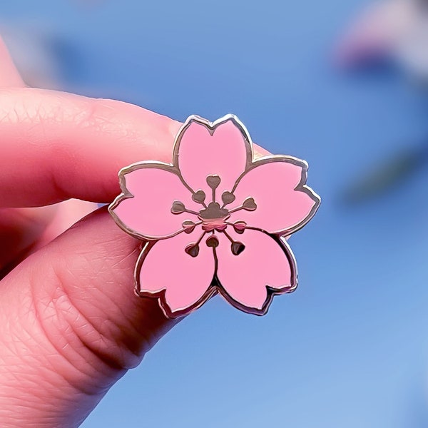 Mini Pin de esmalte de flor de cerezo Sakura