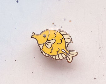 Tiny Yellow Tang Enamel Pin