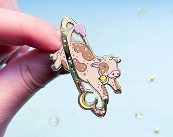 Cosmic Cow Enamel Pin