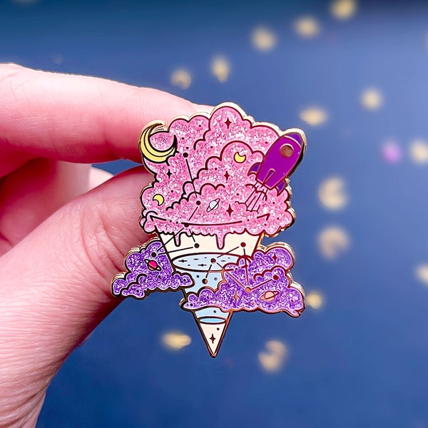 Space Ice Cream Cone Enamel Pin