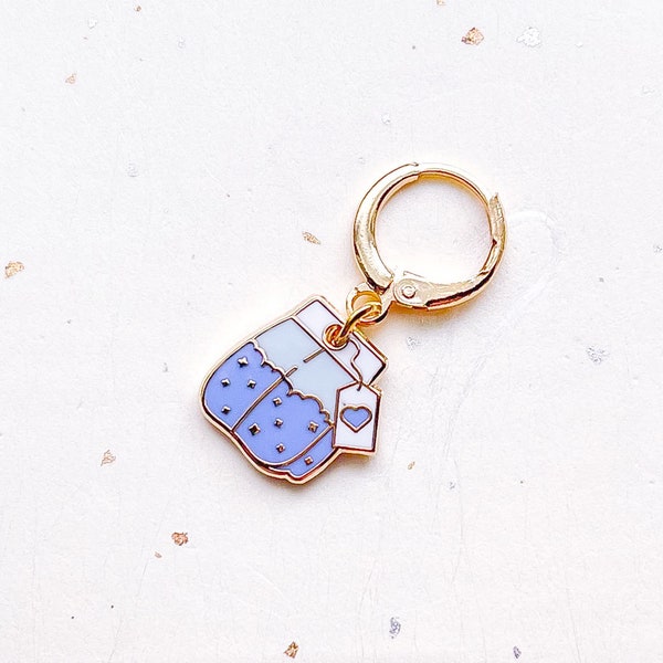 Blue Teabag Charm