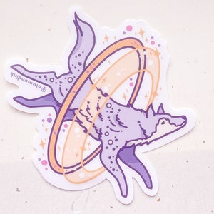 Cosmic Wolf Clear Vinyl Sticker