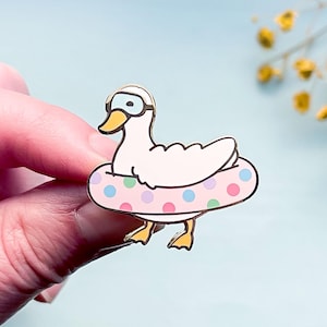 Duck Swimmer Enamel Pin