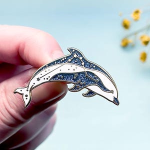 Horologium Constellation Hourglass Dolphin Pin