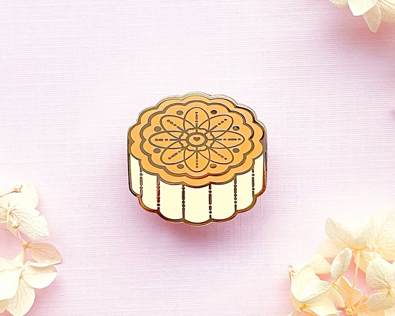 Starry Mooncake Autumn Festival Pastry Enamel Pin zdjęcie 8