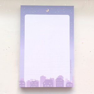 Starry Cityscape Dotted Grid Notepad