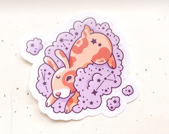 Stardust Bunny Clear Vinyl Sticker