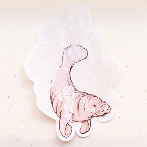 Steam Manatee Clear Vinyl Sticker