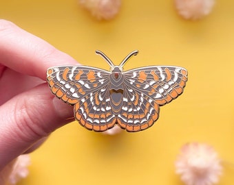 Checkerspot Butterfly Enamel Pin