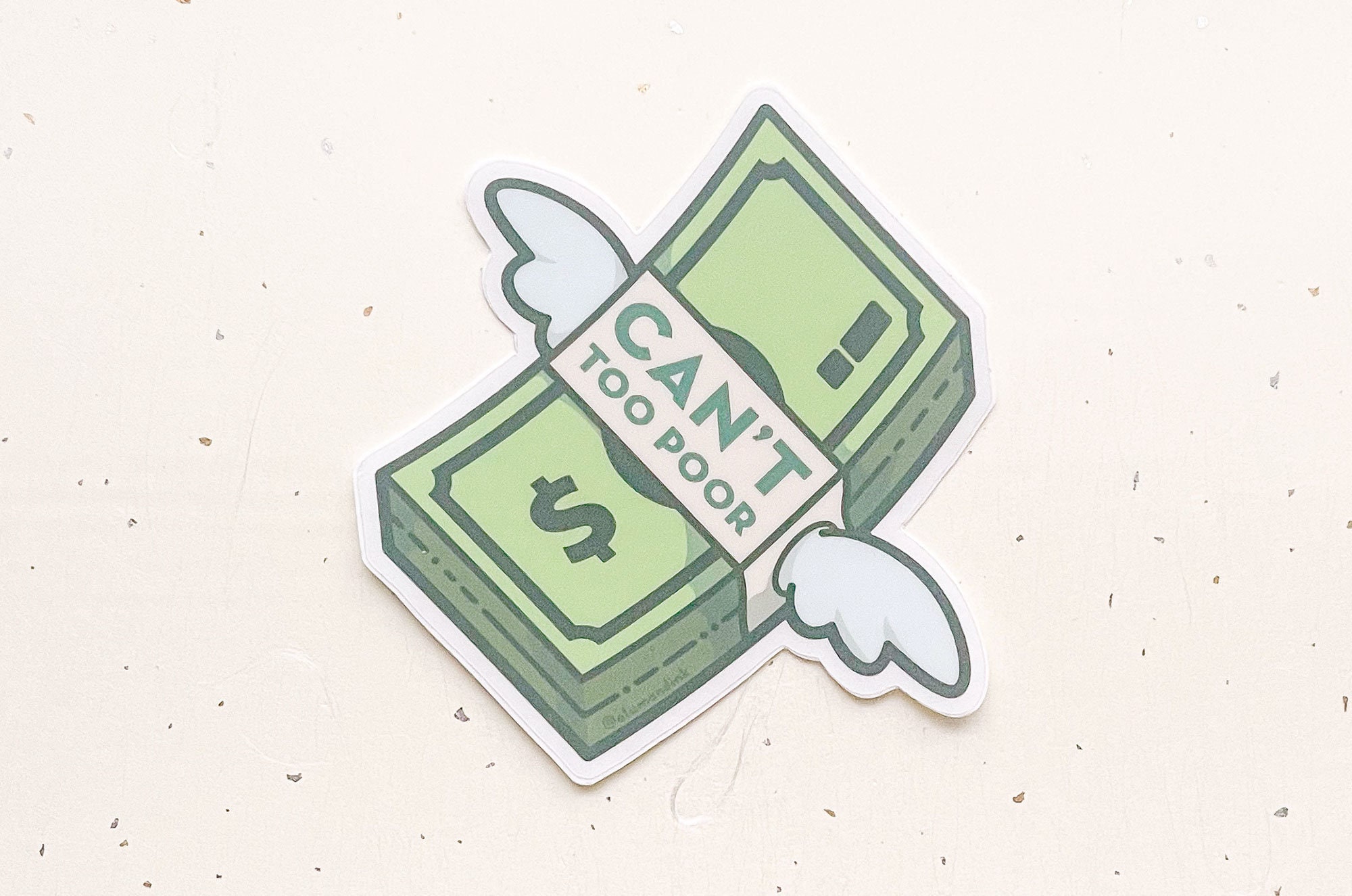 Flying Money Sticker