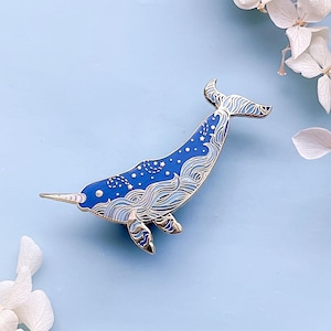 シロナガスクジラの太陽系エナメルピン - Etsy 日本