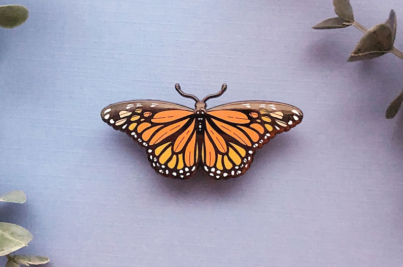 Monarch Butterfly Enamel Pin image 7