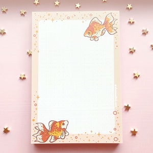 Starry Goldfish Dotted Grid Notepad image 2