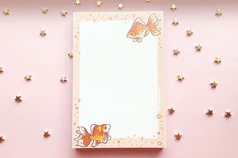 Starry Goldfish Dotted Grid Notepad image 2