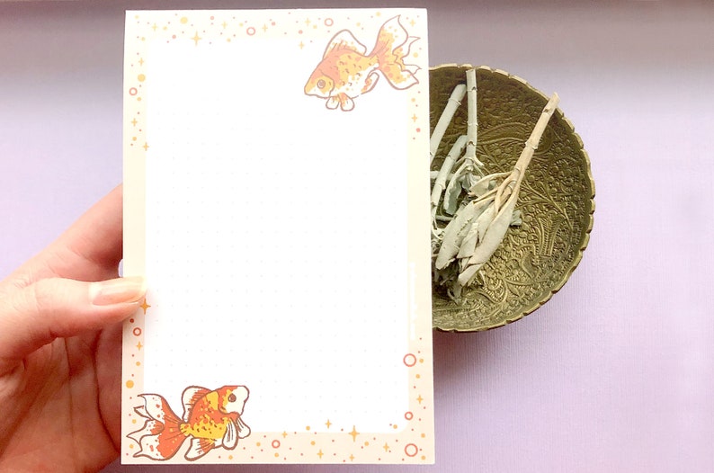 Starry Goldfish Dotted Grid Notepad image 6