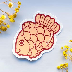 Taiyaki Fish Pastry Clear Vinyl Sticker