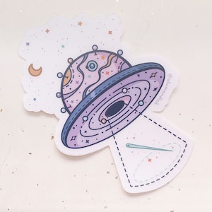 Space Crafter Clear Vinyl Sticker