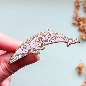 Solar Flare Sei Whale Enamel Pin