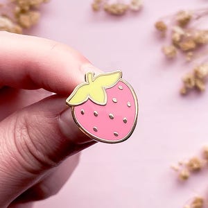 Mini Cute Strawberry Berry Fruit Enamel Pin