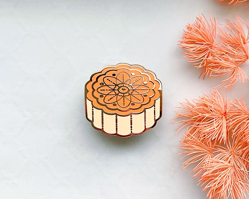 Starry Mooncake Autumn Festival Pastry Enamel Pin zdjęcie 5