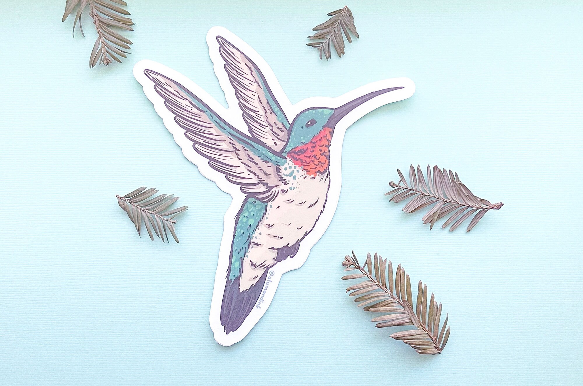 Ruby-throated Hummingbird Clear Vinyl Sticker - Etsy