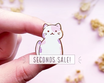 SECONDS SALE Cute Pastel Calico Cat Enamel Pin