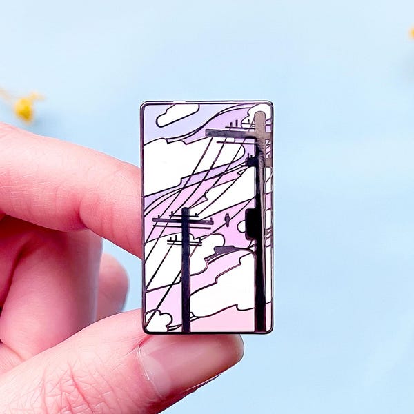 Electric Trees Power Lines Enamel Pin