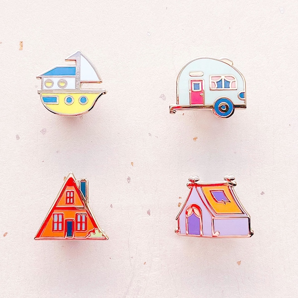 Vacation Homes Board Filler Enamel Pin Set