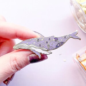Orbital Humpback Space Whale Enamel Pin - Etsy