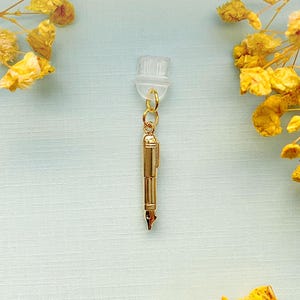 Fountain Pen Gold Metal Dust Plug Charm